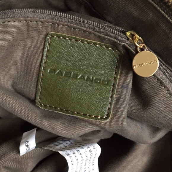 Beautiful Rabeanco Army Green Leather Bag - Picture 8 of 8
